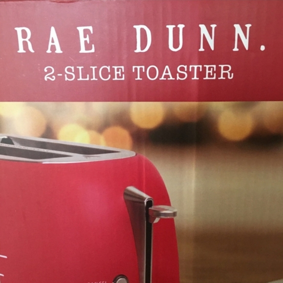 Rae Dunn 2-Slice Toaster "Believe" Rounded Retro Red Stainless Holiday Christmas - Picture 9 of 11
